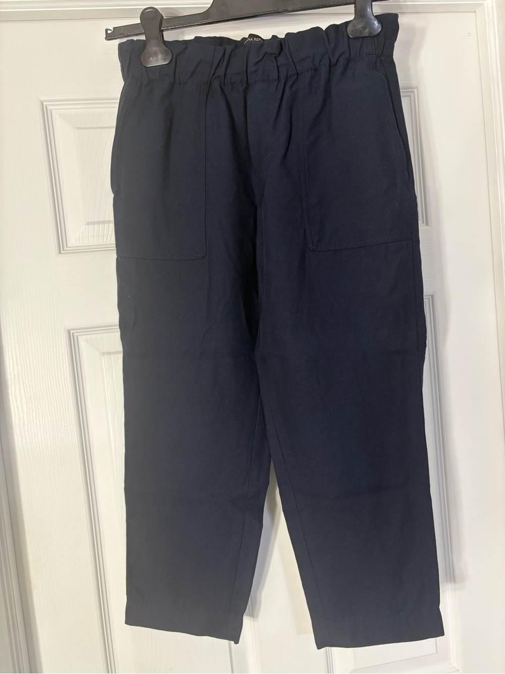 Banana Republic Dark Navy Elastic-Waist Jogger Pants